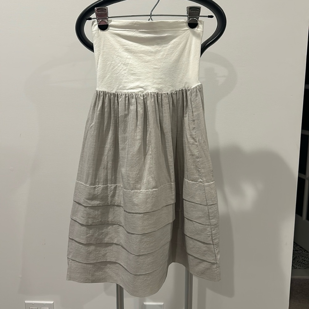 Theory strapless dress